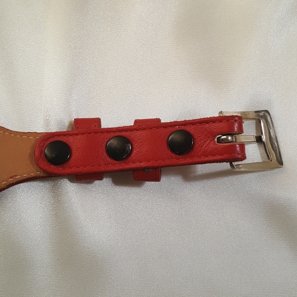 Tony Lama red leather belt - Picture 7 of 11